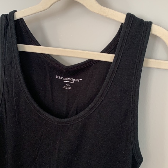 *Med* Liz Lange Maternity Basic Black Tank - Picture 2 of 3